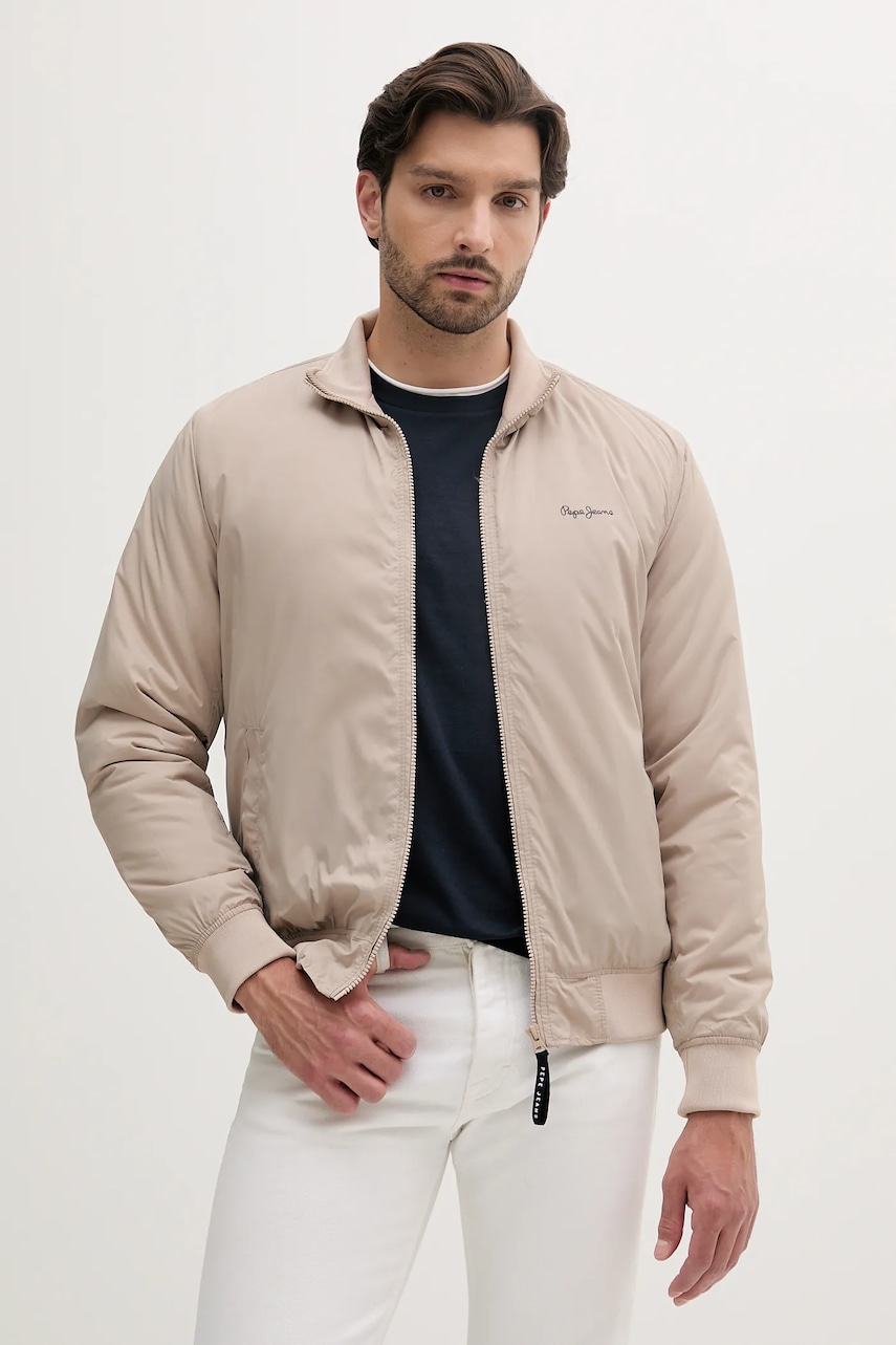 Μπουφάν Pepe Jeans MUSTREL χρώμα: ναυτικό μπλε, PM403108