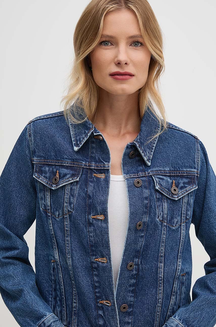 Τζιν μπουφάν Pepe Jeans REGULAR JACKET χρώμα: ναυτικό μπλε, PL402432CT9