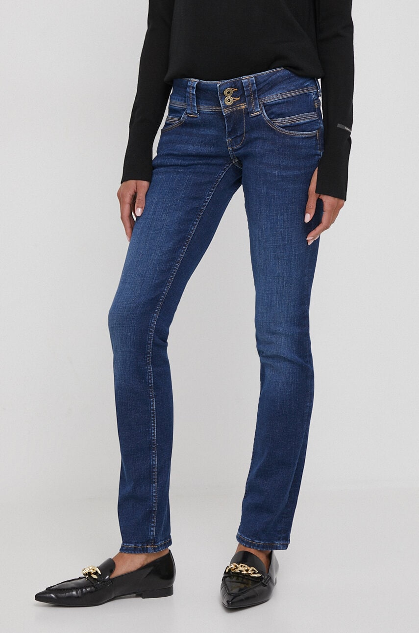 Τζιν παντελόνι Pepe Jeans Slim SLIM JEANS LW χρώμα: ναυτικό μπλε PL204586XW5