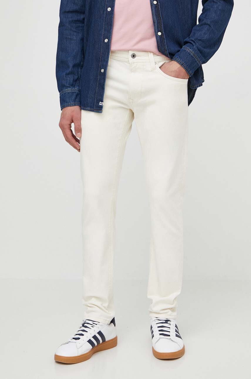 Τζιν παντελόνι Pepe Jeans TAPERED JEANS χρώμα: μπεζ PM207390WI5