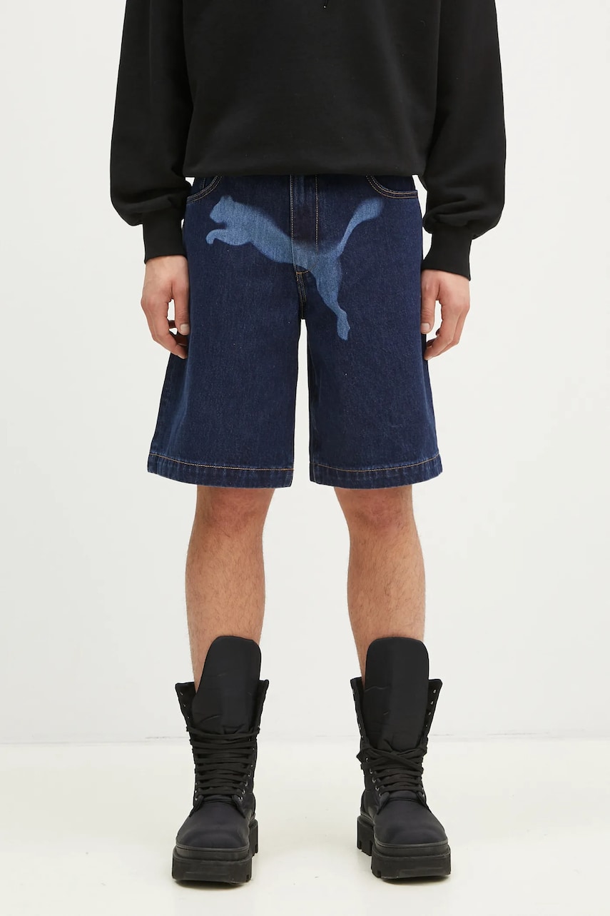 Βαμβακερό τζιν σορτς Puma PUMA X A$AP ROCKY Denim Short χρώμα: ναυτικό μπλε, 631066