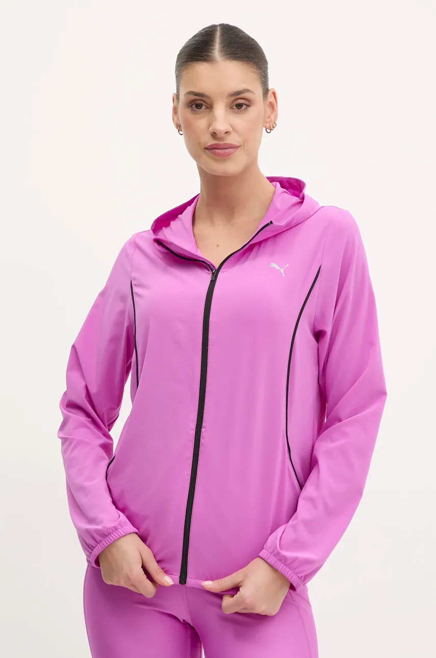Μπουφάν για τρέξιμο Puma Velocity χρώμα: ροζ, 526584