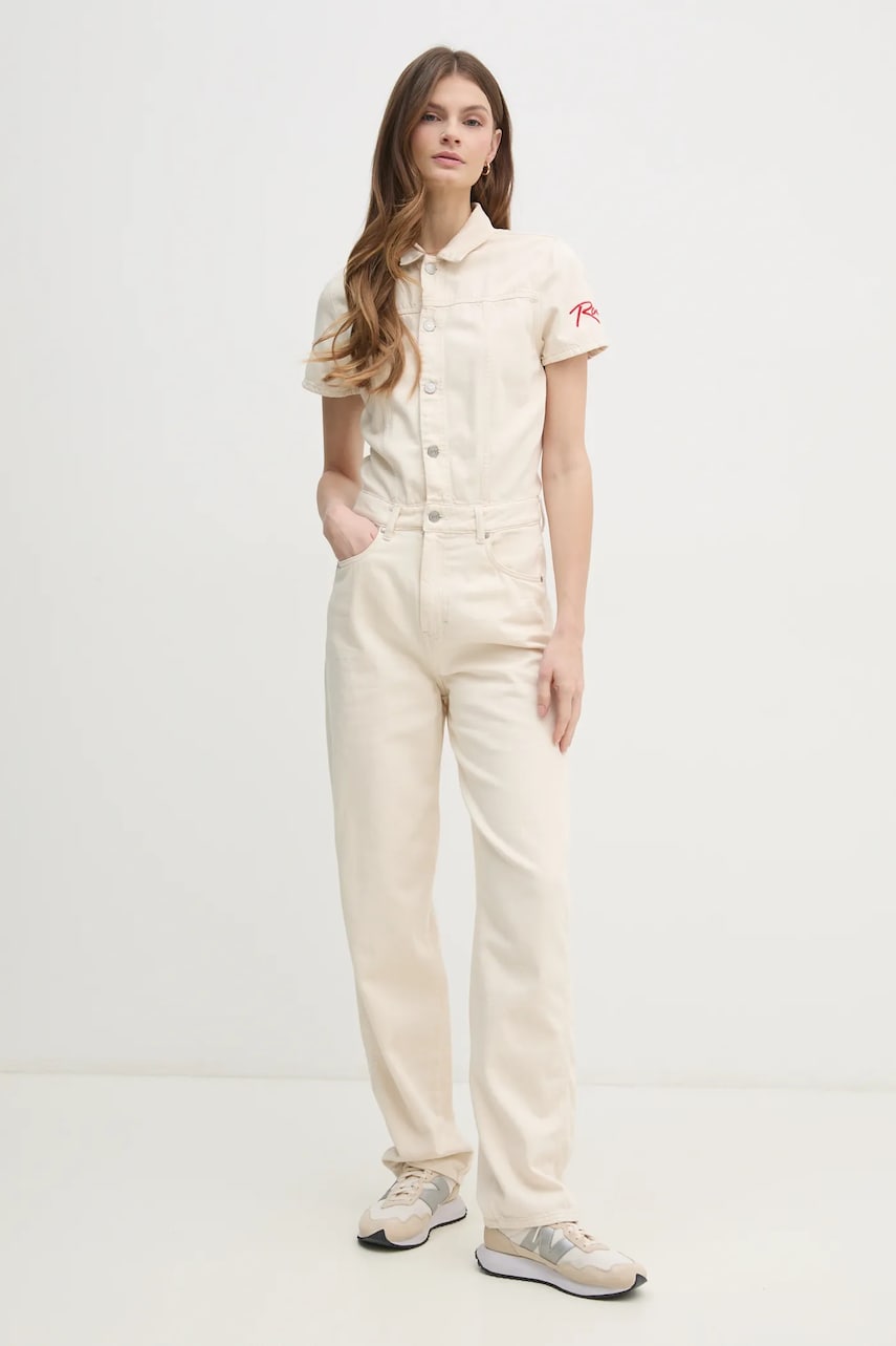 Ολόσωμη φόρμα τζιν Red Bull Racing x Pepe Jeans PITLANE JUMPSUIT χρώμα: μπεζ, RL230003R83