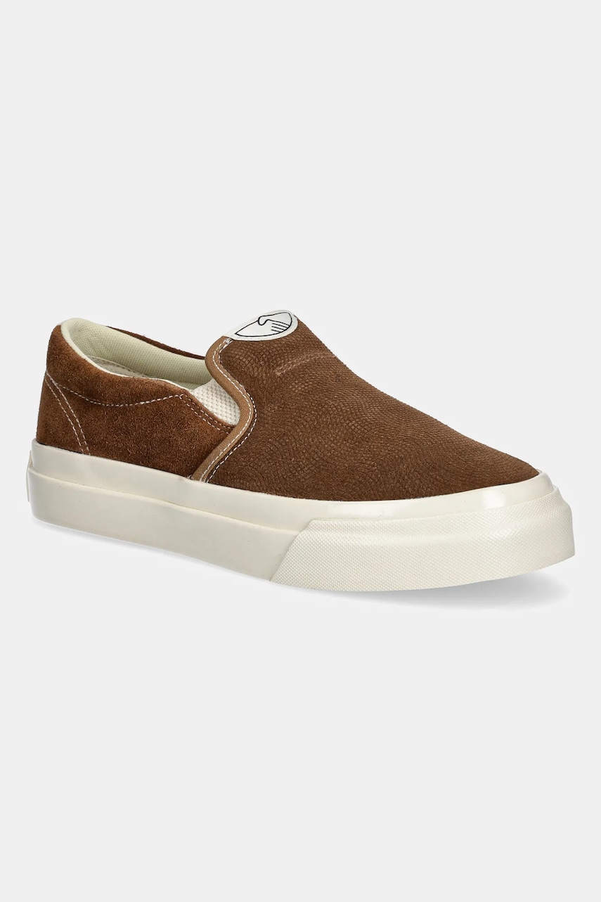 Πάνινα παπούτσια Stepney Workers Club LISTER RAW SUEDE χρώμα: καφέ, YA03204