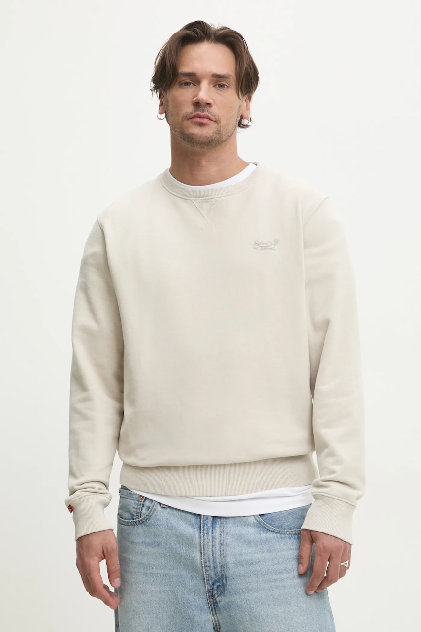 Μπλούζα Superdry χρώμα: μπεζ, M2013751A-1LC