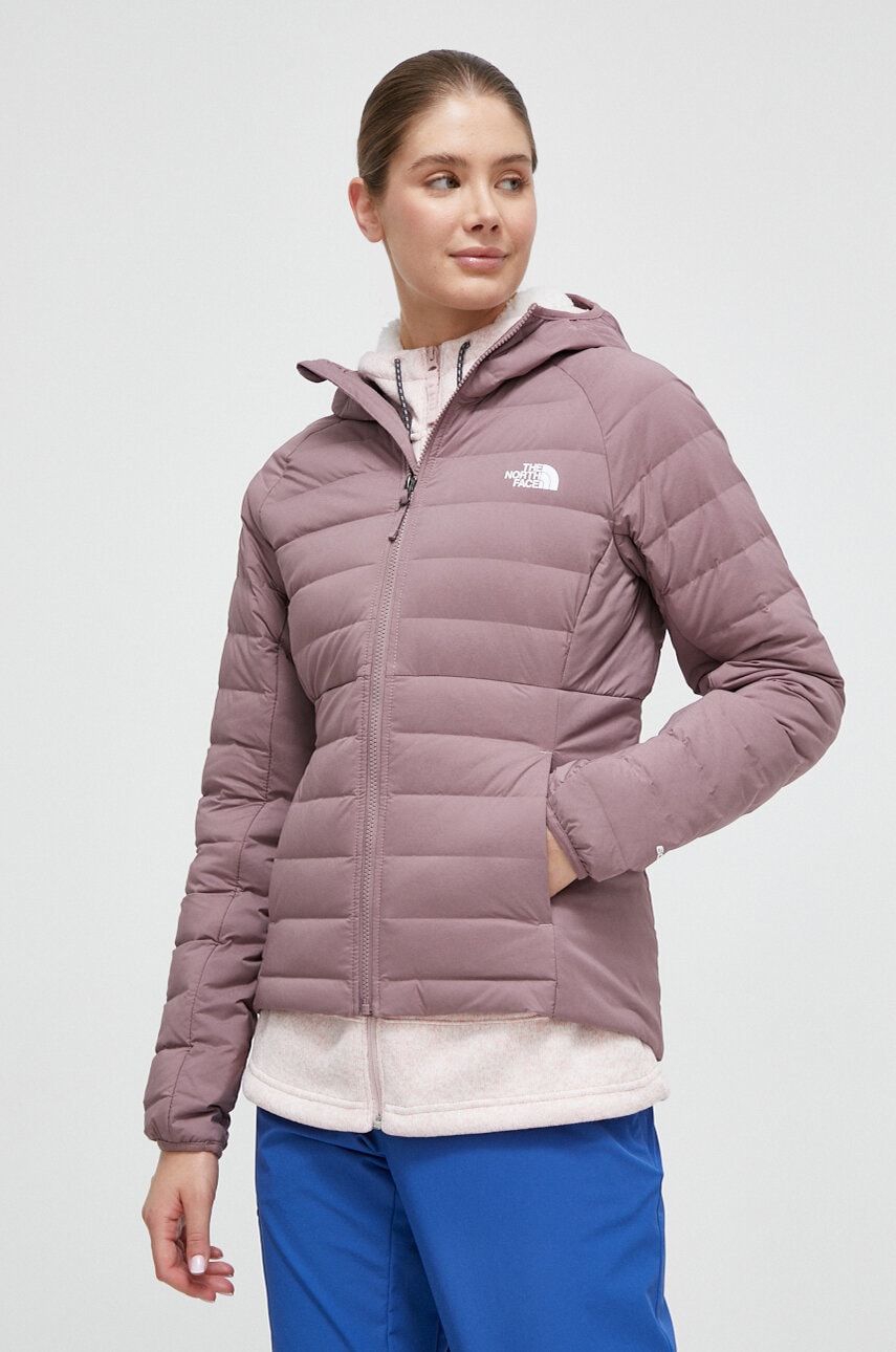 Πουπουλένιο αθλητικό μπουφάν The North Face Belleview χρώμα: ροζ