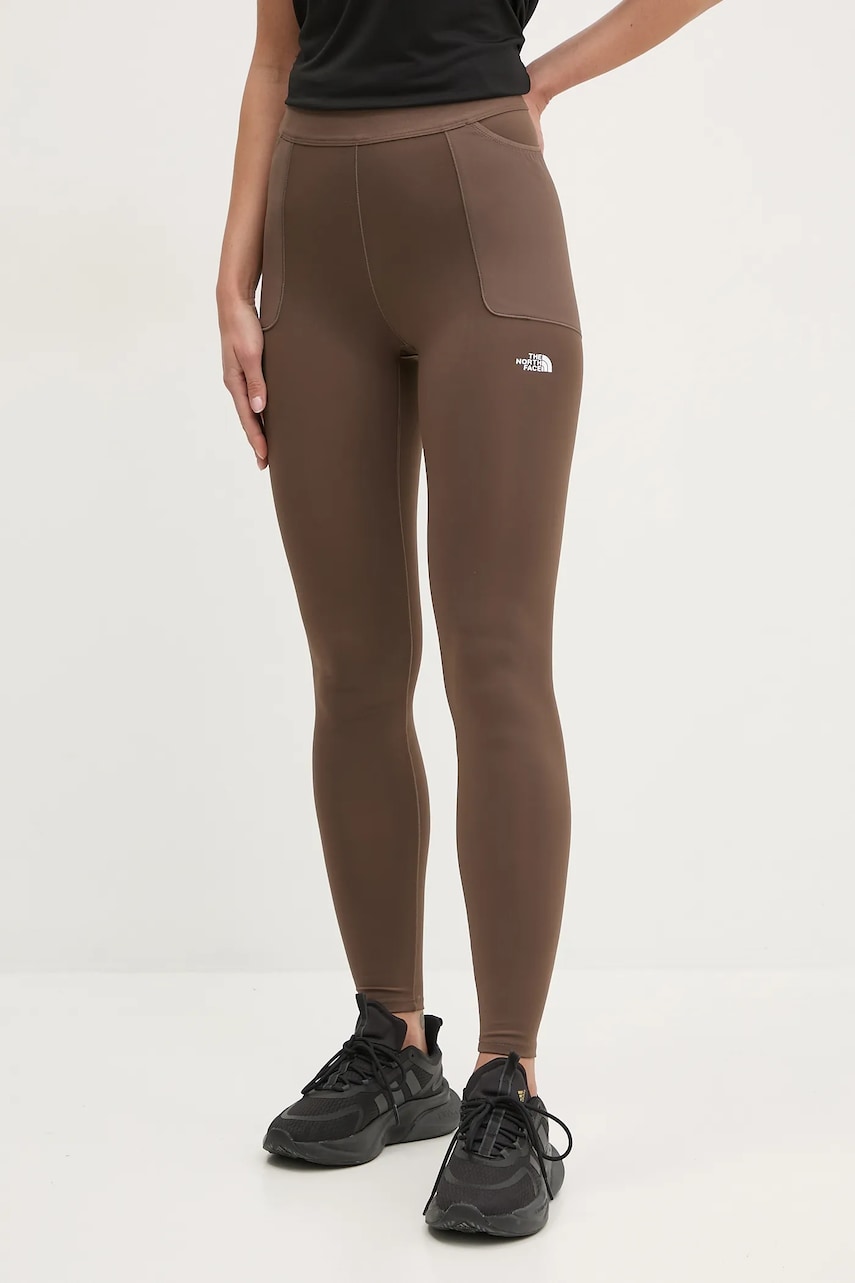 Αθλητικό κολάν The North Face Refina χρώμα: καφέ, NF0A89181OI1