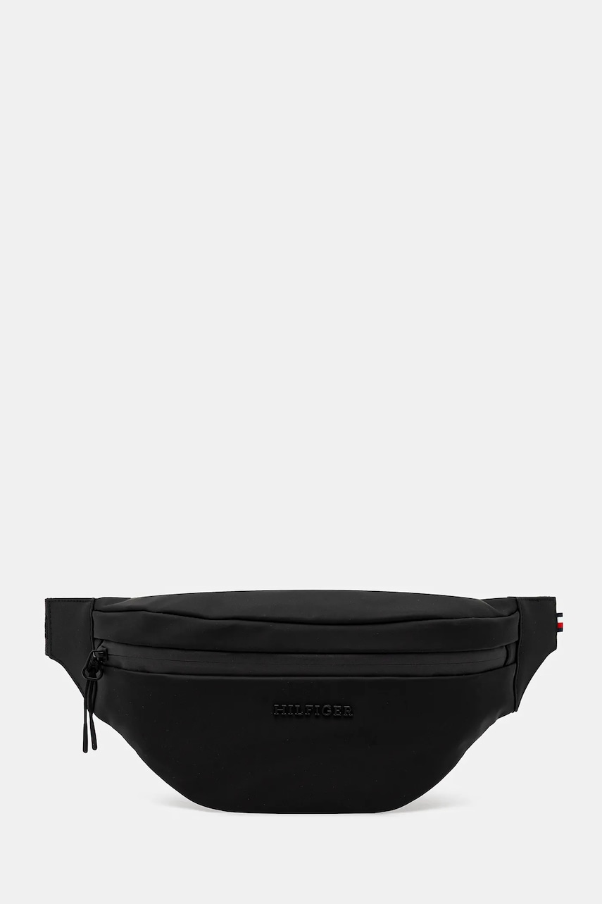 Τσάντα φάκελος Tommy Hilfiger χρώμα: μαύρο, AM0AM13500