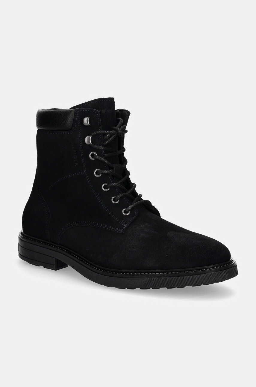 Σουέντ μποτάκια Tommy Hilfiger HILFIGER OUTDOOR SUEDE BOOT χρώμα: ναυτικό μπλε, FM0FM05193