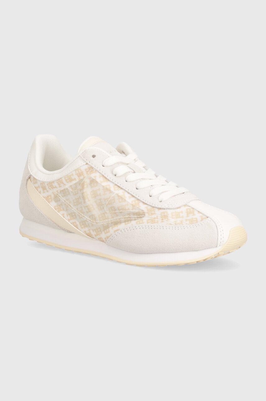 Αθλητικά Tommy Hilfiger TH MONOGRAM HERITAGE RUNNER χρώμα: μπεζ, FW0FW07893