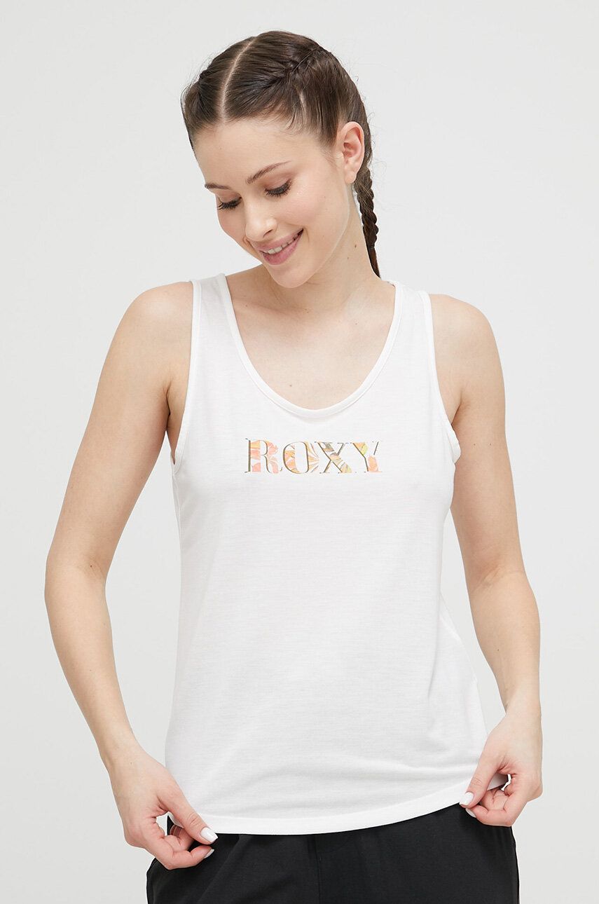 Top πιτζάμας Roxy χρώμα: άσπρο