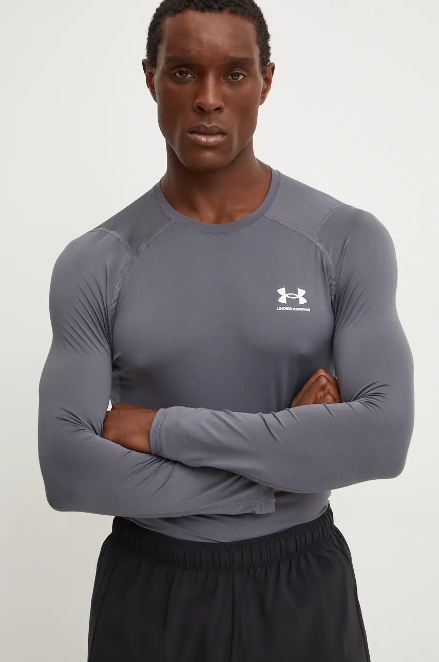 Μακρυμάνικο προπόνησης Under Armour χρώμα: γκρι