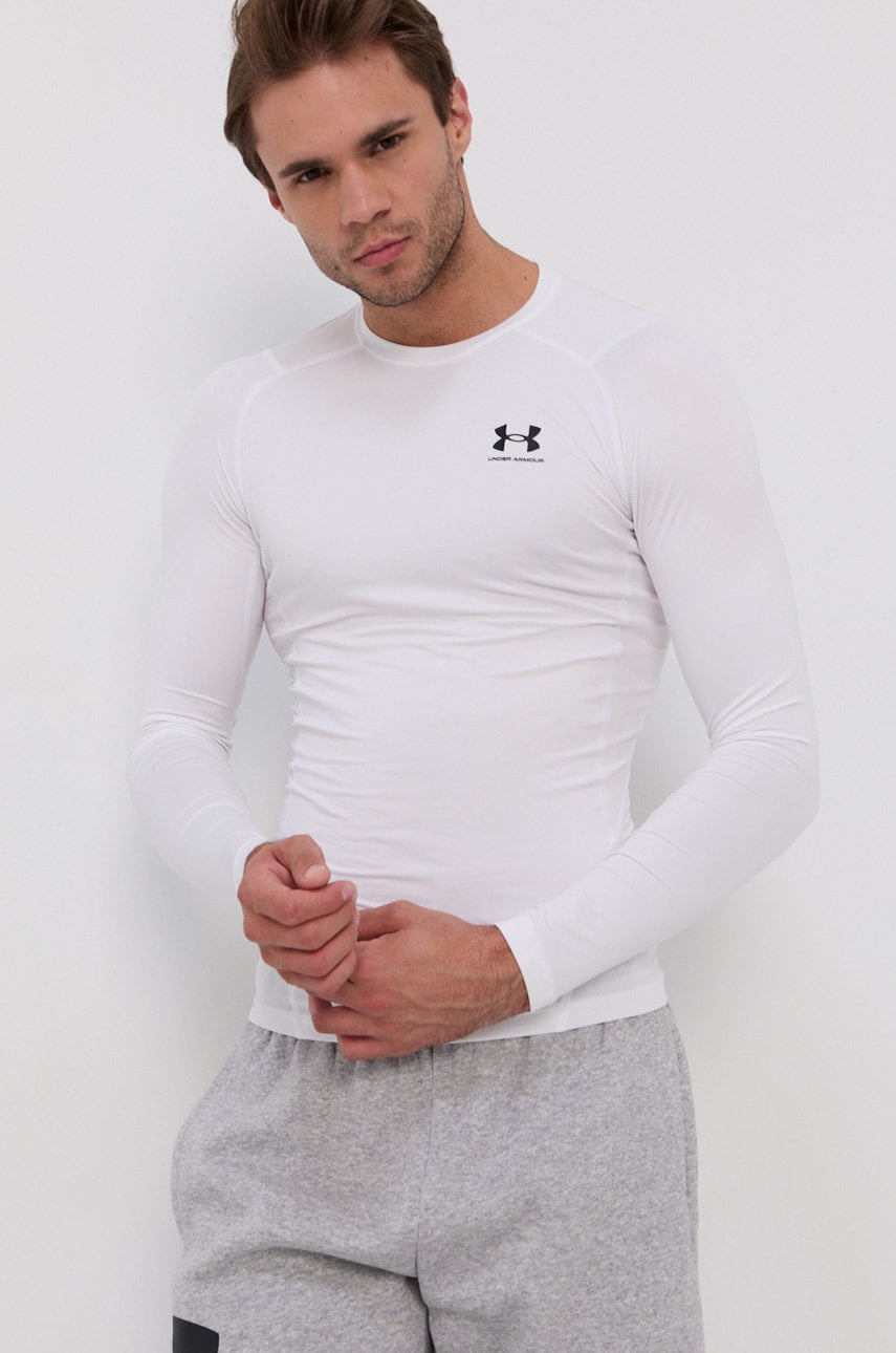 Μακρυμάνικο προπόνησης Under Armour χρώμα: άσπρο