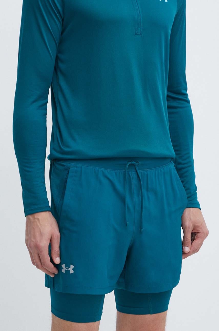 Σορτς τρεξίματος Under Armour Launch χρώμα: πράσινο