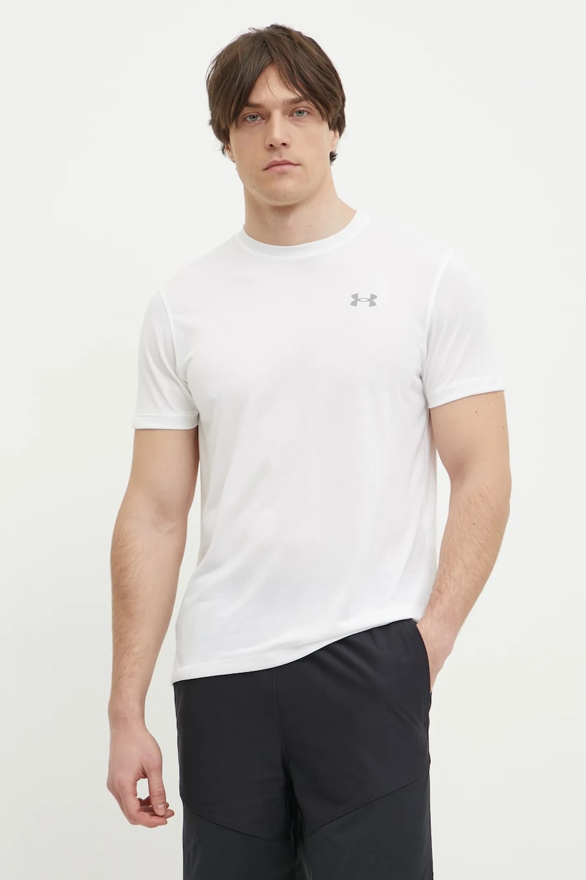 Μπλουζάκι για τρέξιμο Under Armour Launch χρώμα: μαύρο, 1382582