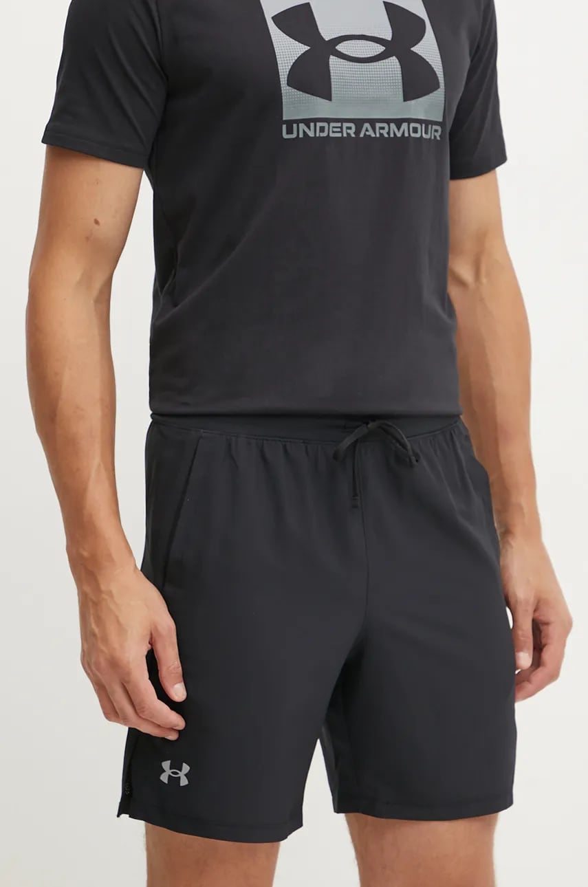 Σορτς τρεξίματος Under Armour Launch 7 Unlined χρώμα: μαύρο, 1382622