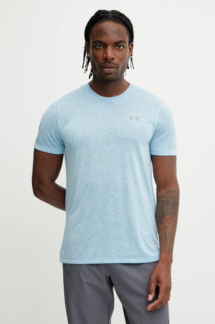Μπλουζάκι για τρέξιμο Under Armour Launch Camo χρώμα: γκρι, 1386681