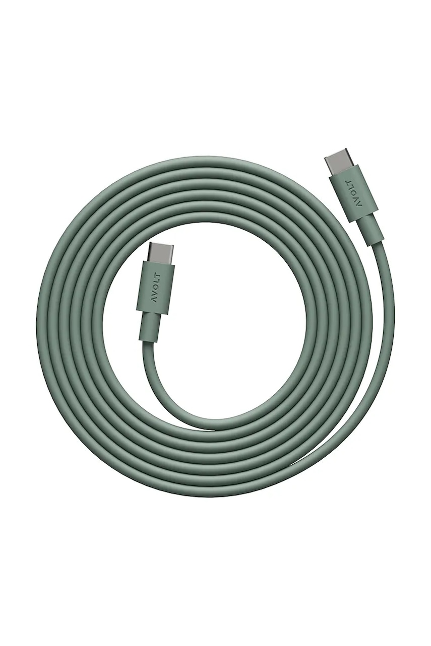 Καλώδιο φόρτισης usb Avolt Cable 1 / USB-C to USB-C / 2 m χρώμα: πράσινο
