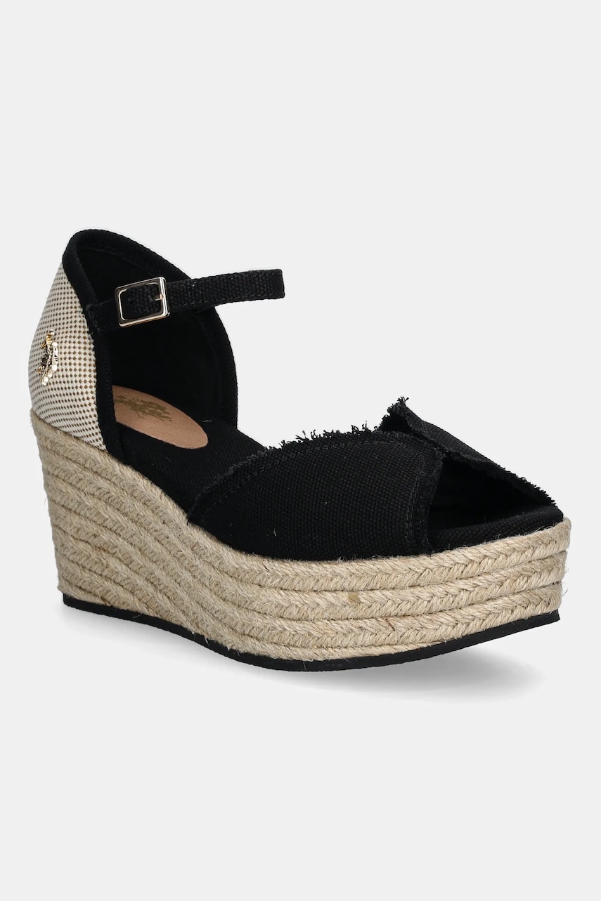 Σανδάλια U.S. Polo Assn. ALEIDA χρώμα: μαύρο, ALEIDA003W/5T1