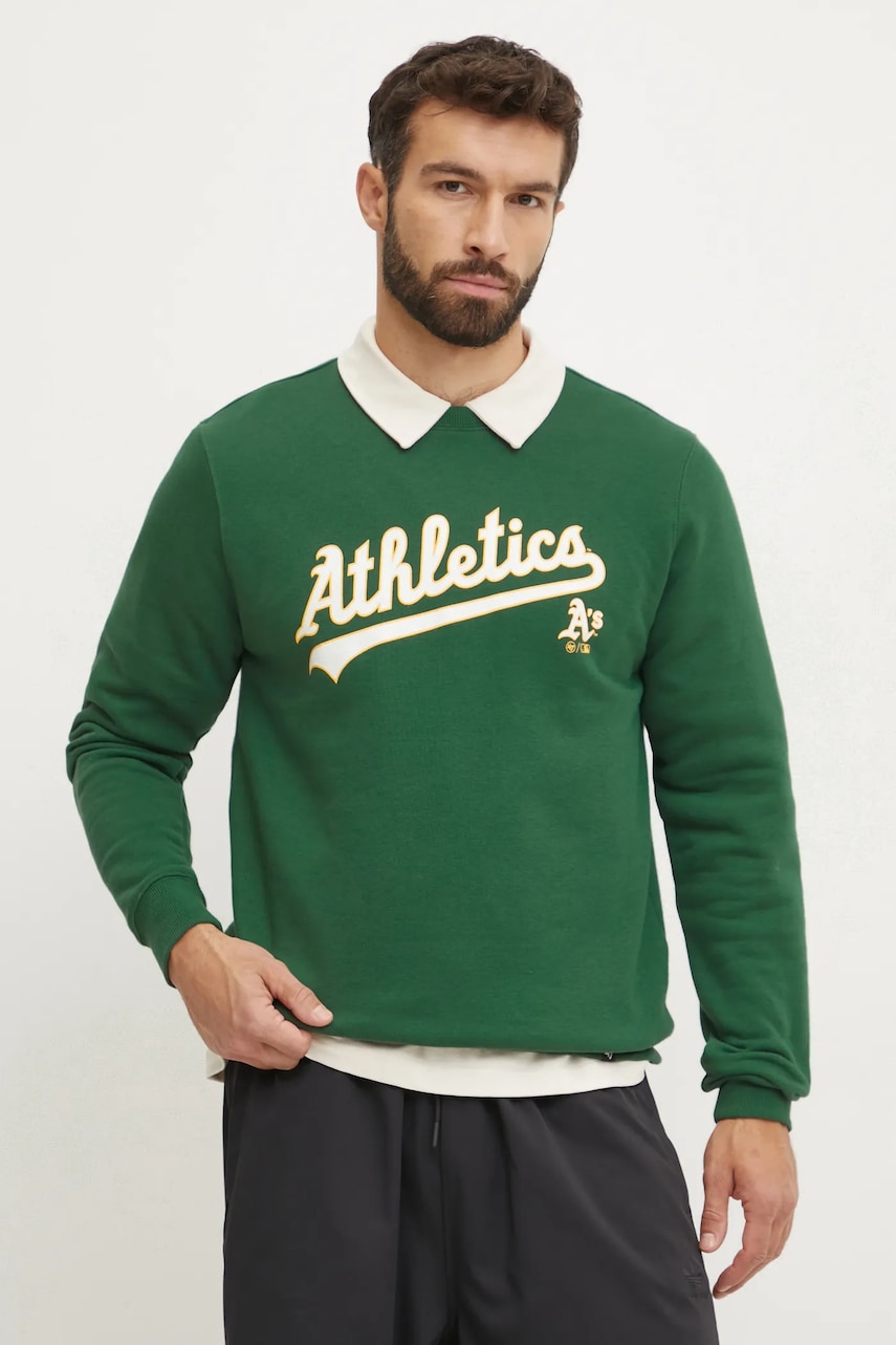 Μπλούζα 47 brand MLB Oakland Athletic χρώμα: πράσινο, BB018PEMIBC654773DG