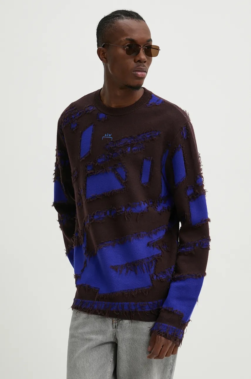 Μάλλινο πουλόβερ A-COLD-WALL* Frontage Knit Crewneck ανδρικό, ACWMK169