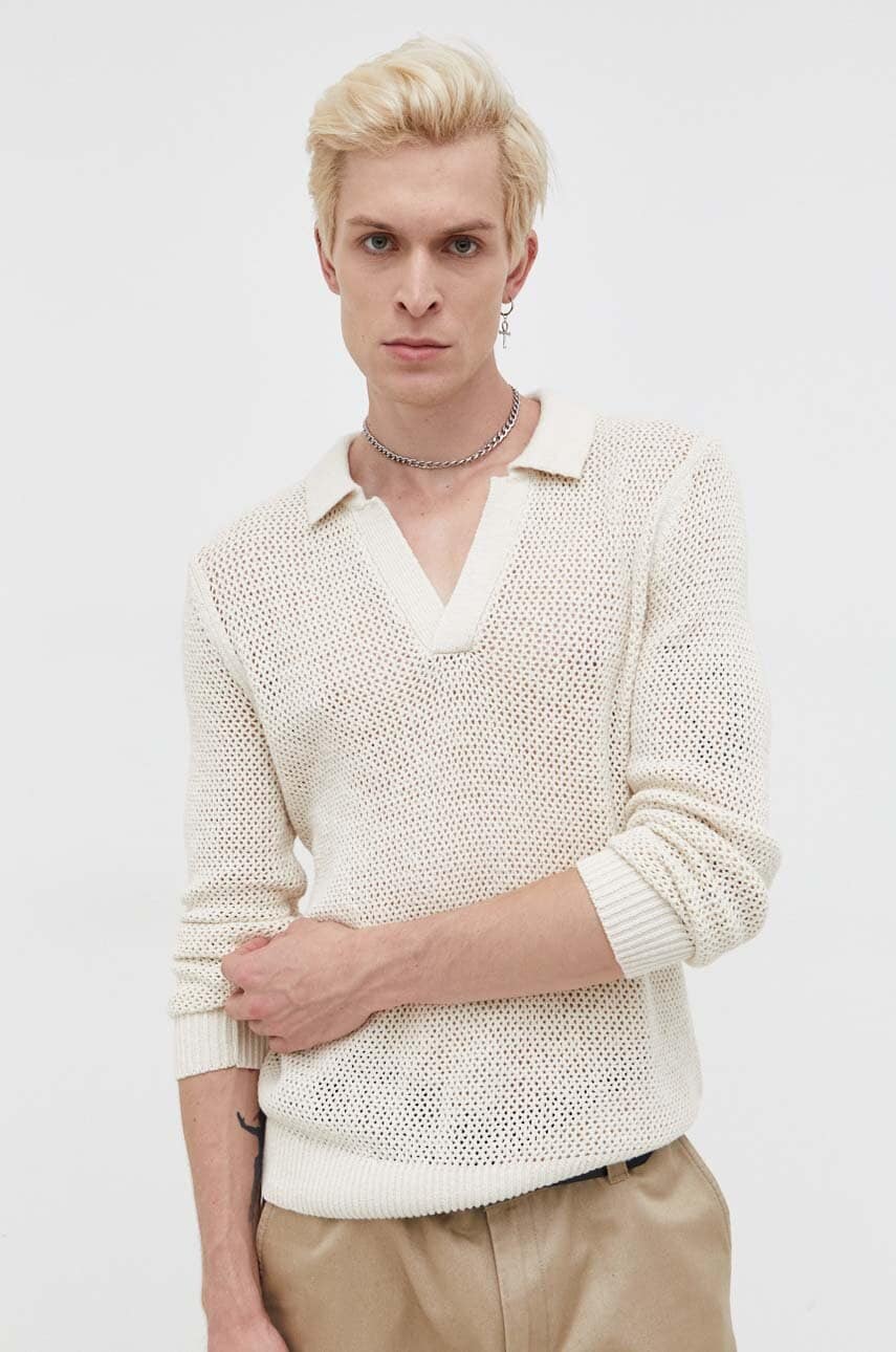 Πουλόβερ Abercrombie & Fitch χρώμα: μπεζ