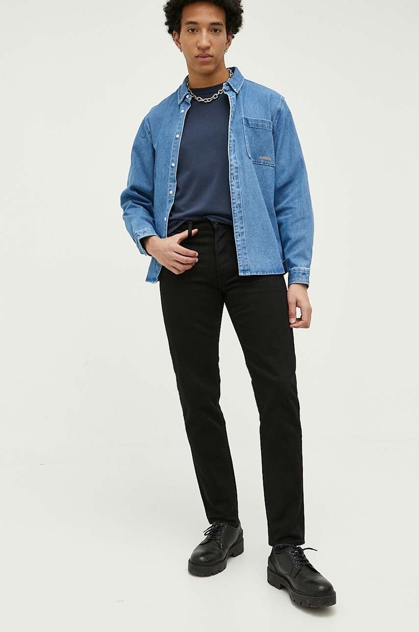 Τζιν παντελόνι Abercrombie & Fitch 90's Slim χρώμα: μαύρο