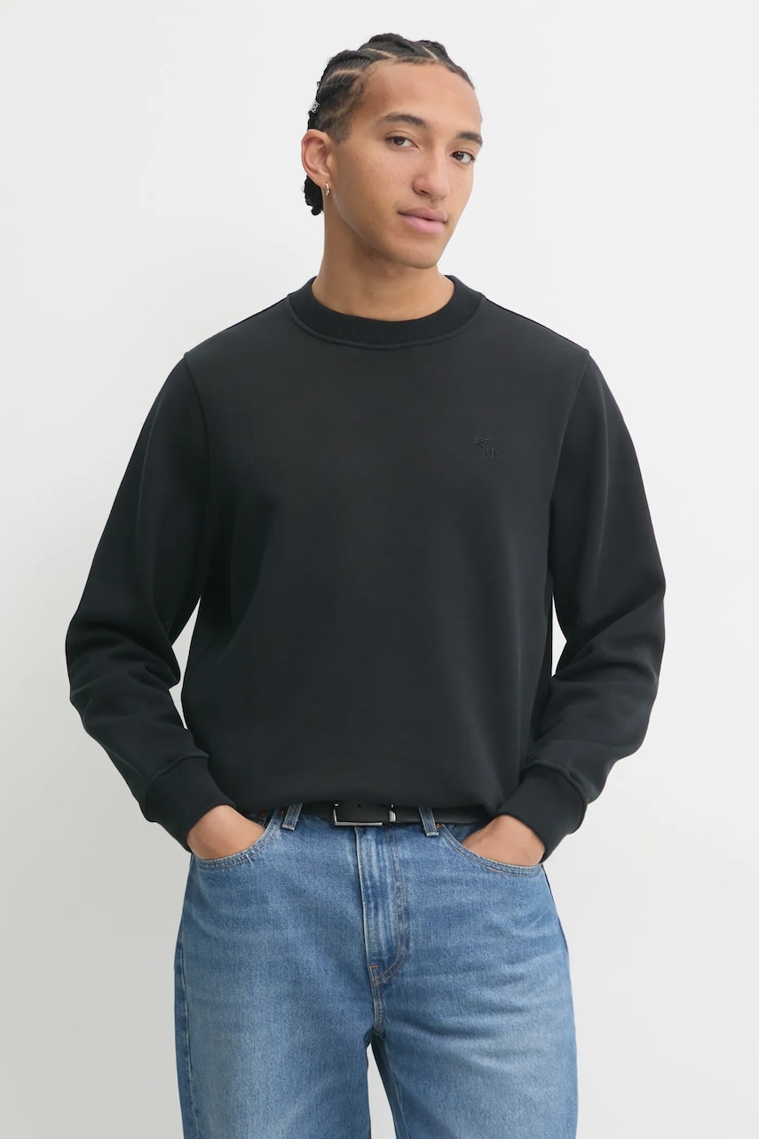 Μπλούζα Abercrombie & Fitch χρώμα: μαύρο, KI122-4274