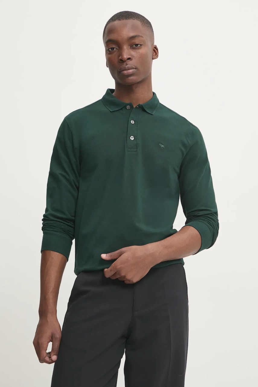 Μακρυμάνικο Abercrombie & Fitch χρώμα: πράσινο, KI124-4549