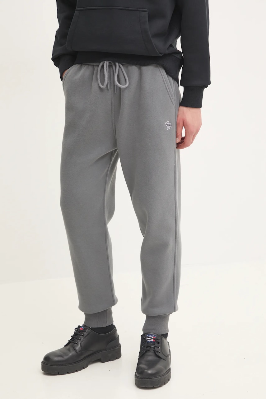 Παντελόνι φόρμας Abercrombie & Fitch χρώμα: γκρι, KI134-4098
