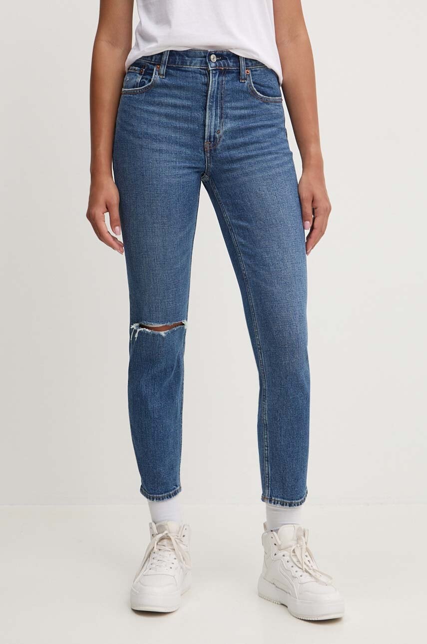 Τζιν παντελόνι Abercrombie & Fitch χρώμα: ναυτικό μπλε, KI155-3348