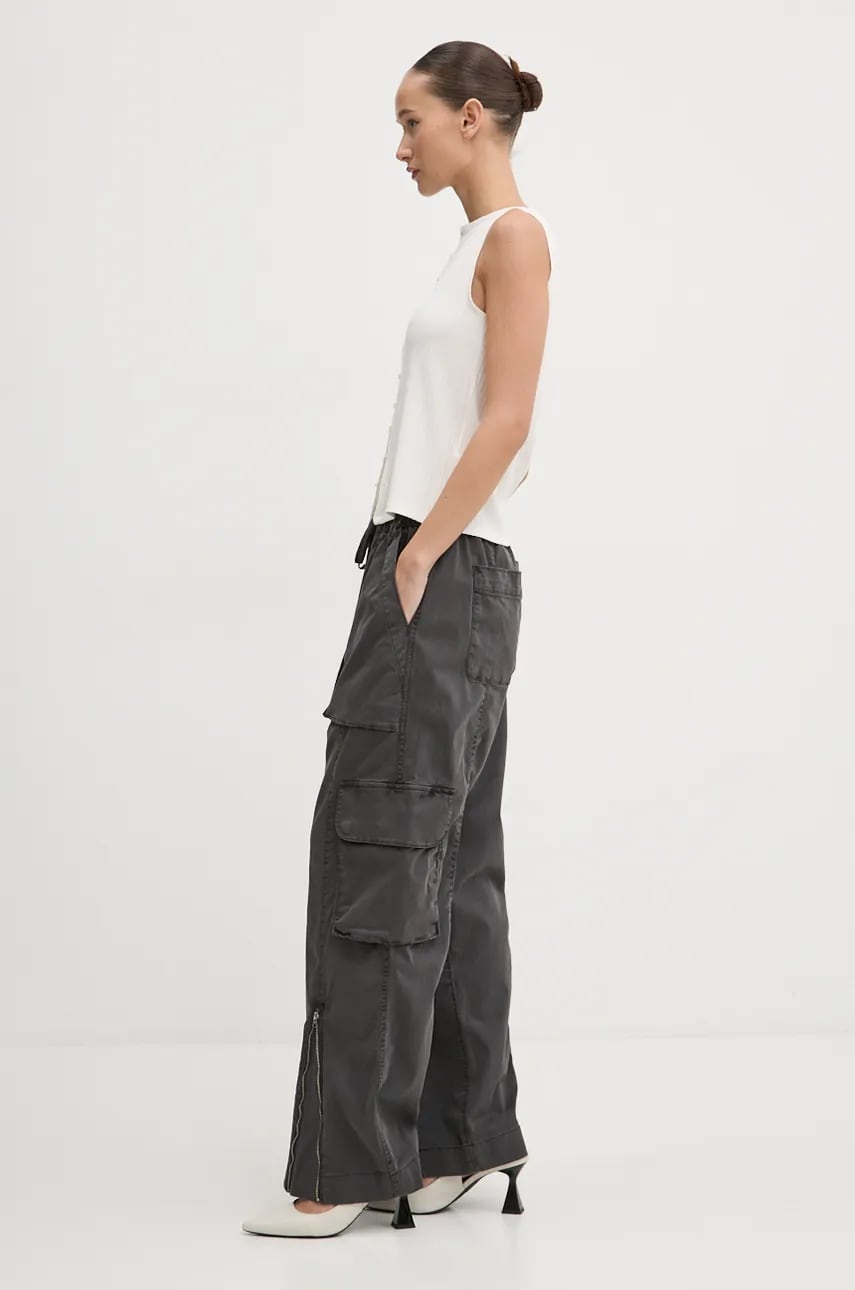Παντελόνι Abercrombie & Fitch χρώμα: γκρι, KI156-4435