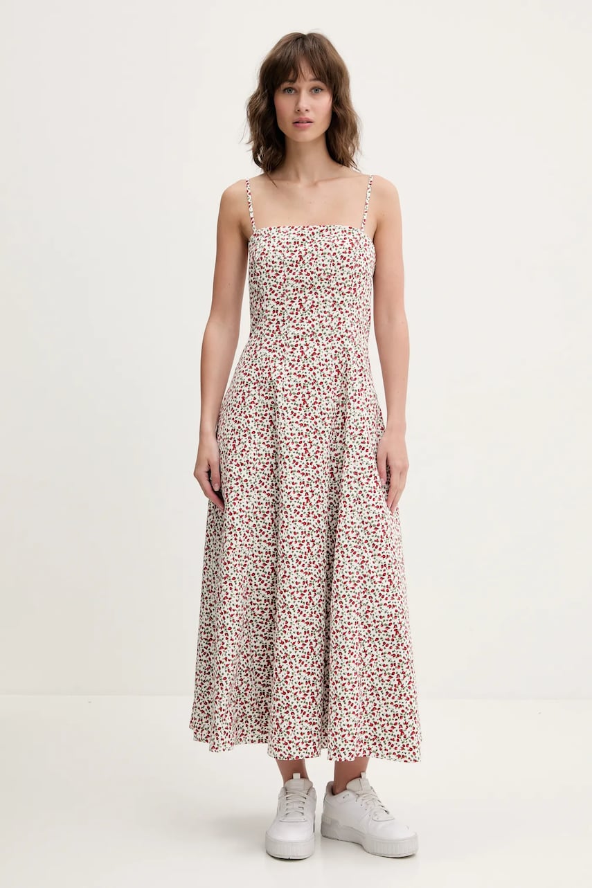 Φόρεμα Abercrombie & Fitch χρώμα: άσπρο, KI159-5481