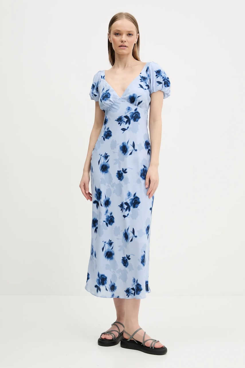 Φόρεμα Abercrombie & Fitch χρώμα: μπλε, KI159-5580