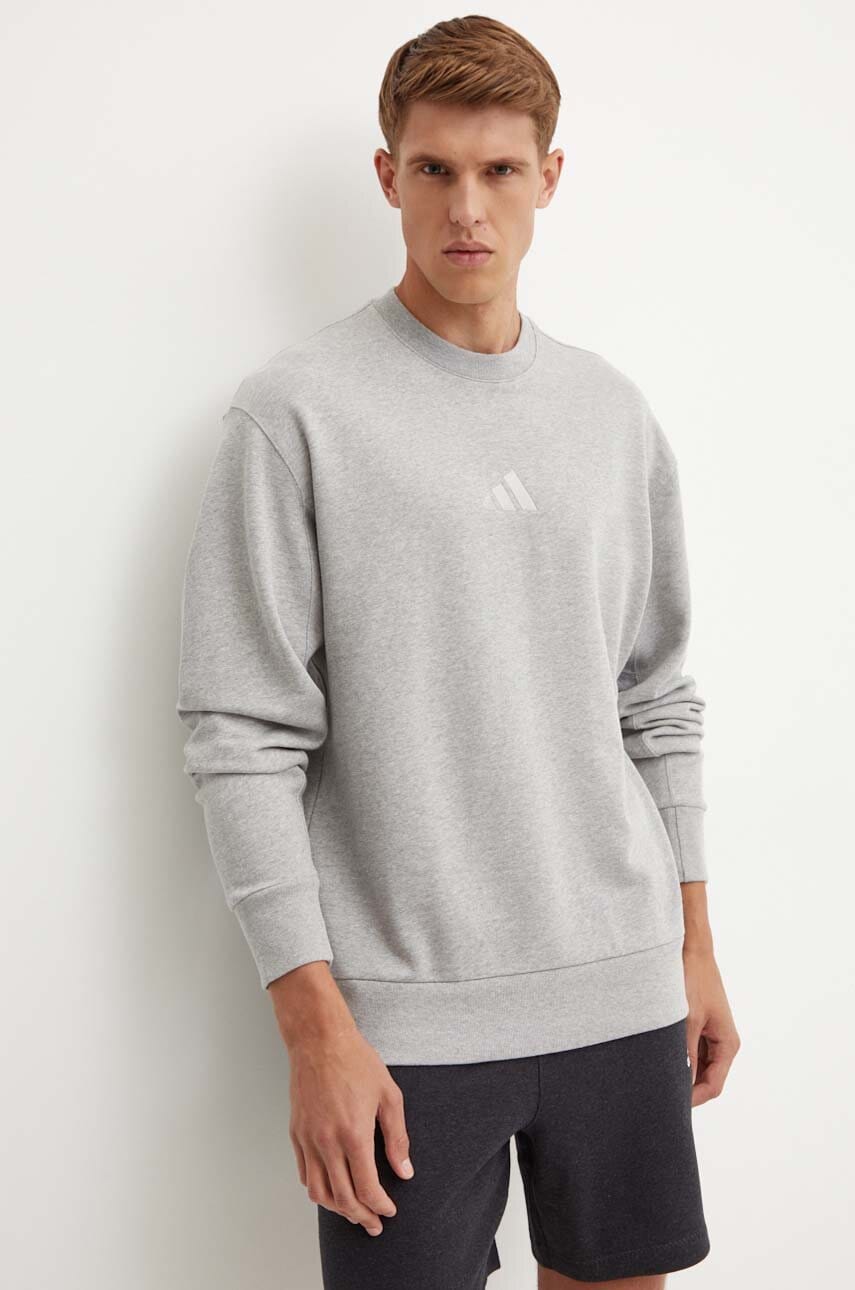 Βαμβακερή μπλούζα adidas All SZN χρώμα: γκρι, IY4151 IY4151