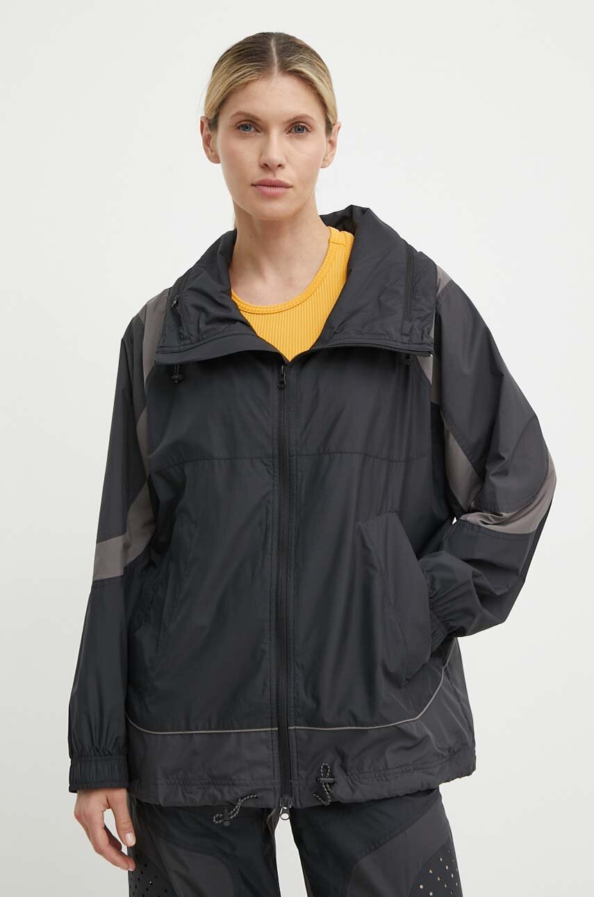 Αντιανεμικό adidas by Stella McCartney χρώμα: μαύρο, IN3619