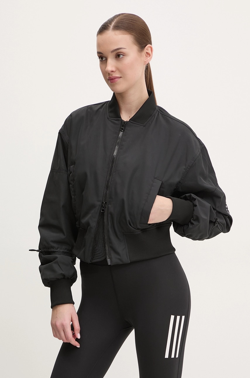 Σακάκι προπόνησης adidas by Stella McCartney χρώμα: μαύρο, JF6030