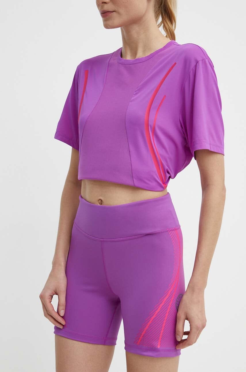 Σορτς προπόνησης adidas by Stella McCartney TruePace χρώμα: μοβ, IT5779