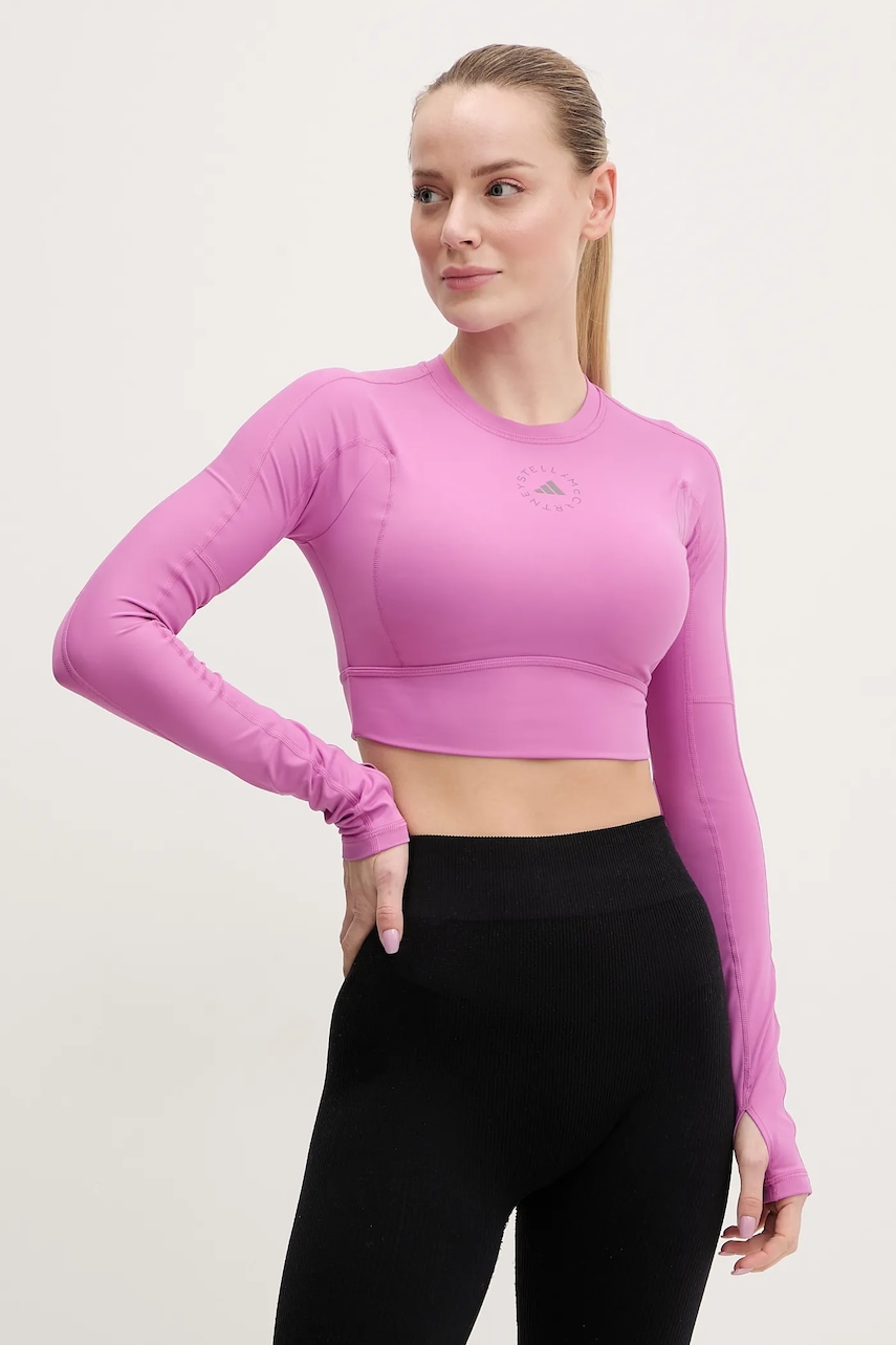 Μακρυμάνικο προπόνησης adidas by Stella McCartney TrueStrenght χρώμα: μοβ, JJ1644
