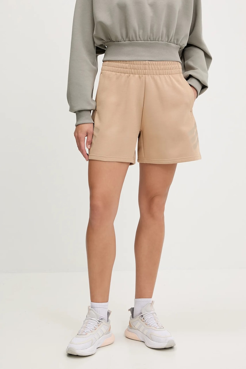 Σορτς adidas Future Icons χρώμα: μπεζ, JW7834