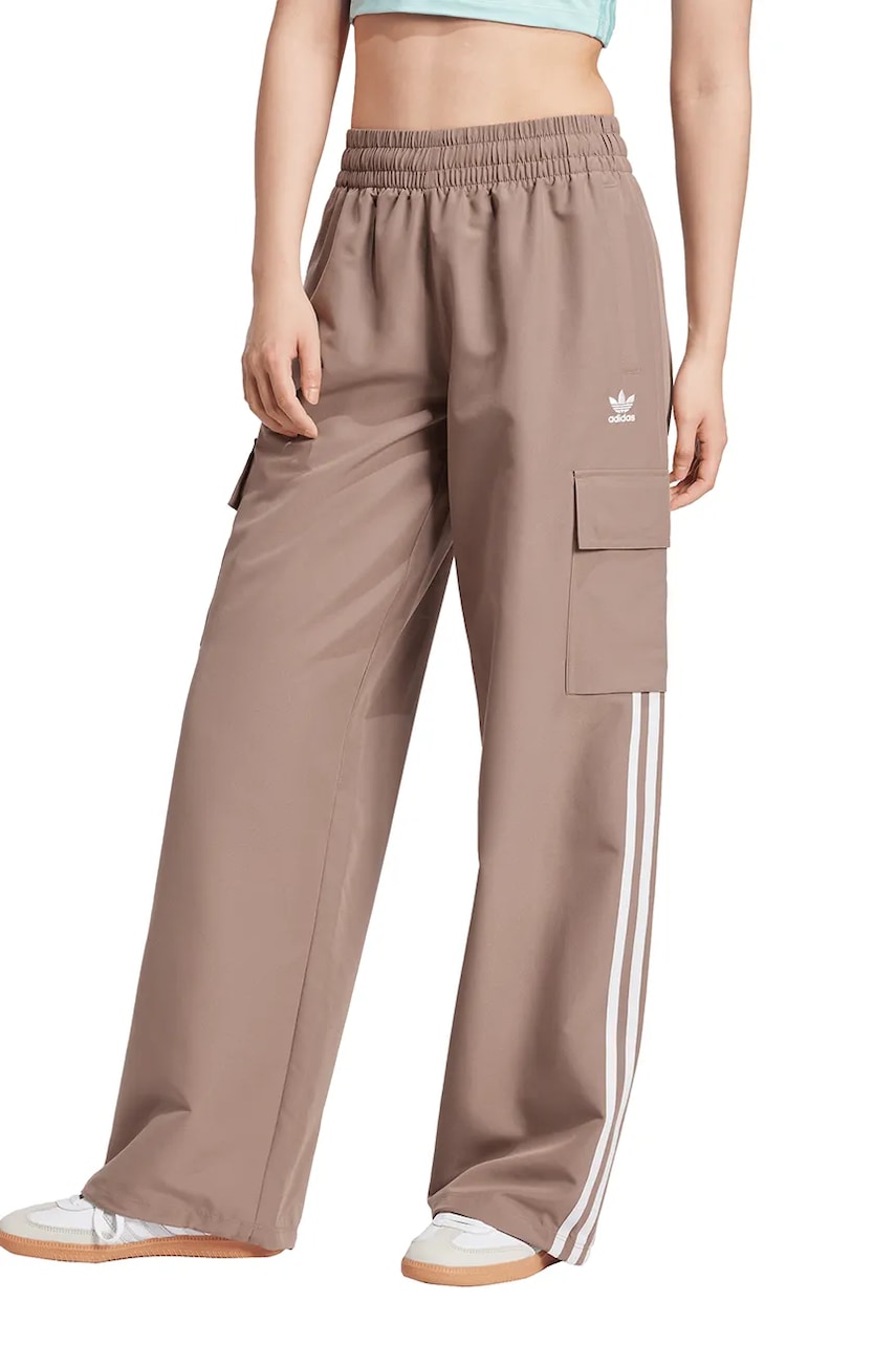 Παντελόνι adidas Originals Adicolor 3-Stripe Cargo Pants χρώμα: μπεζ, JC8138
