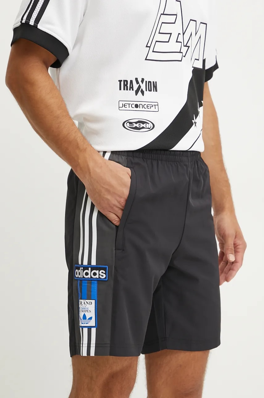 Σορτς adidas Originals Adicolor χρώμα: μαύρο, IY4849