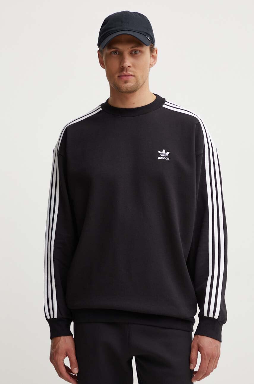 Μπλούζα adidas Originals Adicolor Oversized Crew χρώμα: μαύρο, IZ1829