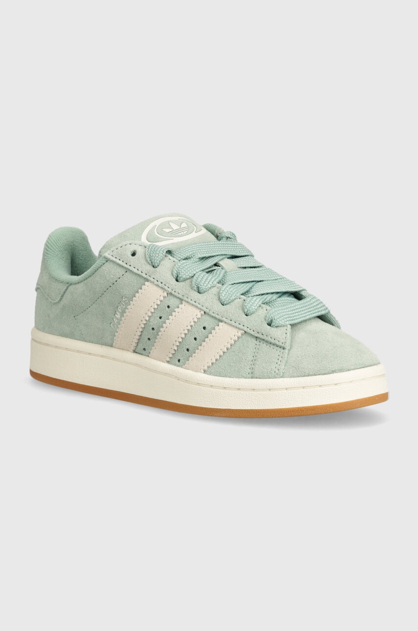 Σουέτ αθλητικά παπούτσια adidas Originals Campus 00s χρώμα: πράσινο, JI1984