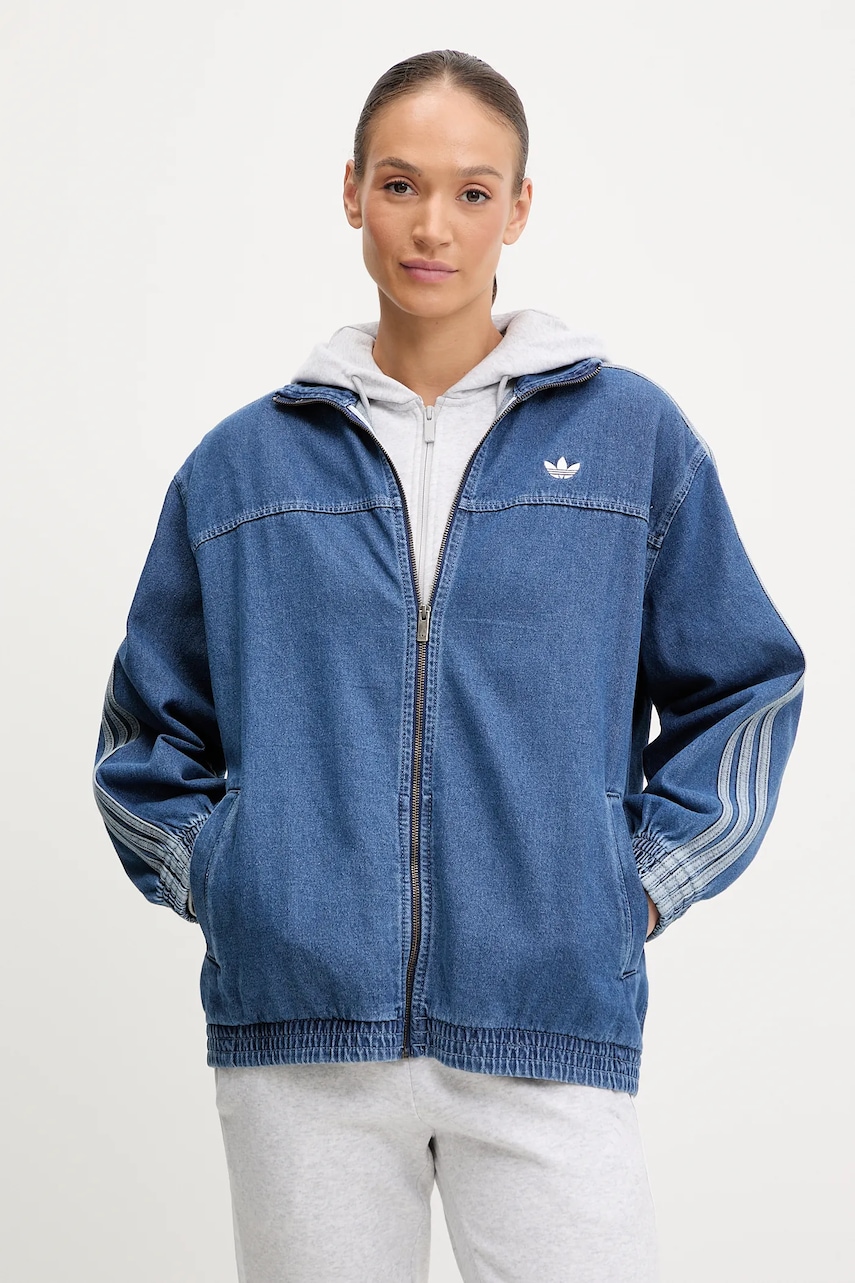 Τζιν μπουφάν adidas Originals Denim Os TT χρώμα: μπλε, JY2896