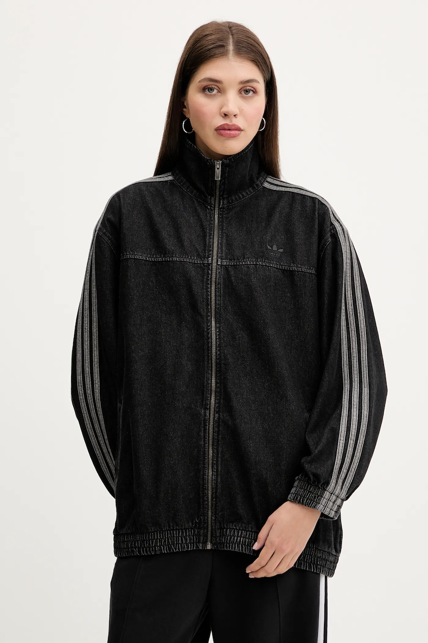 Τζιν μπουφάν adidas Originals Denim Os TT χρώμα: μαύρο, JY2897