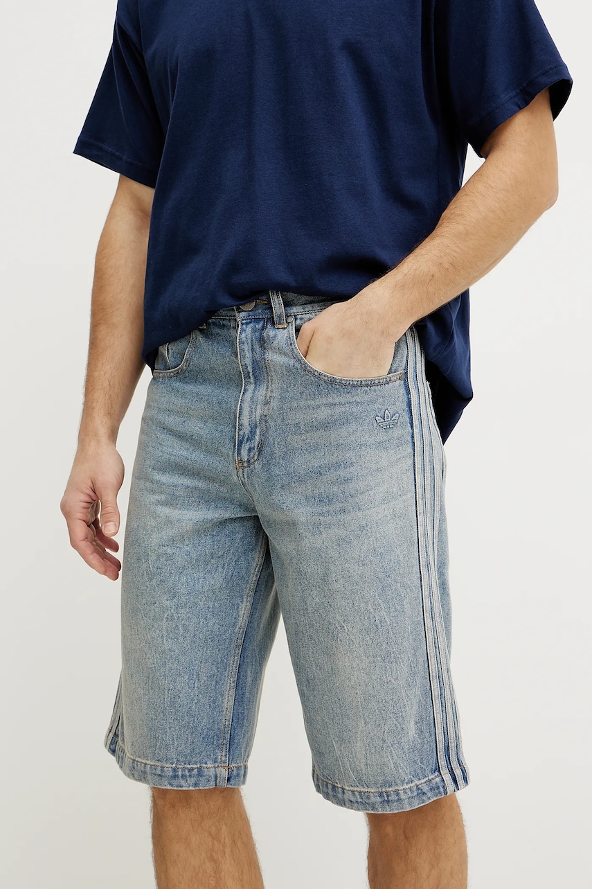 Τζιν σορτς adidas Originals DENIM SHORTS χρώμα: μπλε, JY6290