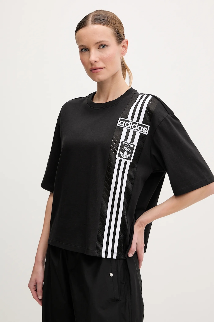 Μπλουζάκι adidas Originals χρώμα: μαύρο, JD0100