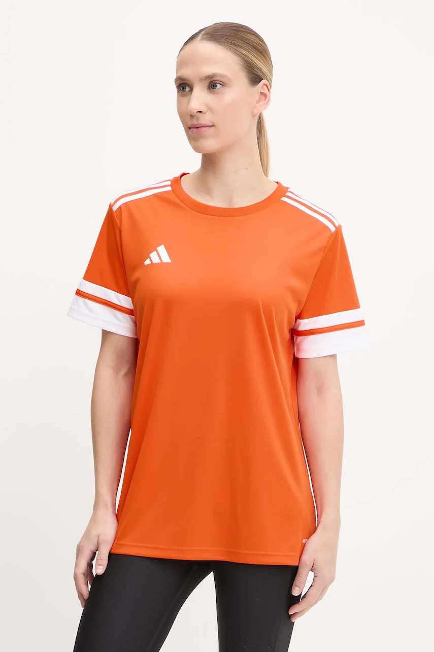 Μπλουζάκι προπόνησης adidas Performance Squad 25 χρώμα: πορτοκαλί, JC8662
