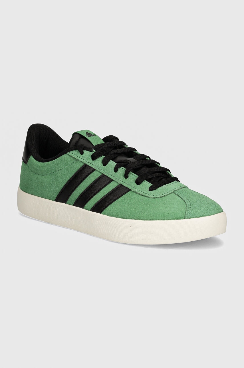 Σουέτ αθλητικά παπούτσια adidas Vl Court χρώμα: πράσινο, IF4459